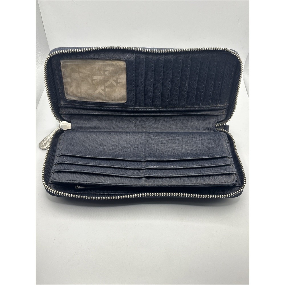 Michael Kors full zip leather wallet blue - Picture 7 of 12